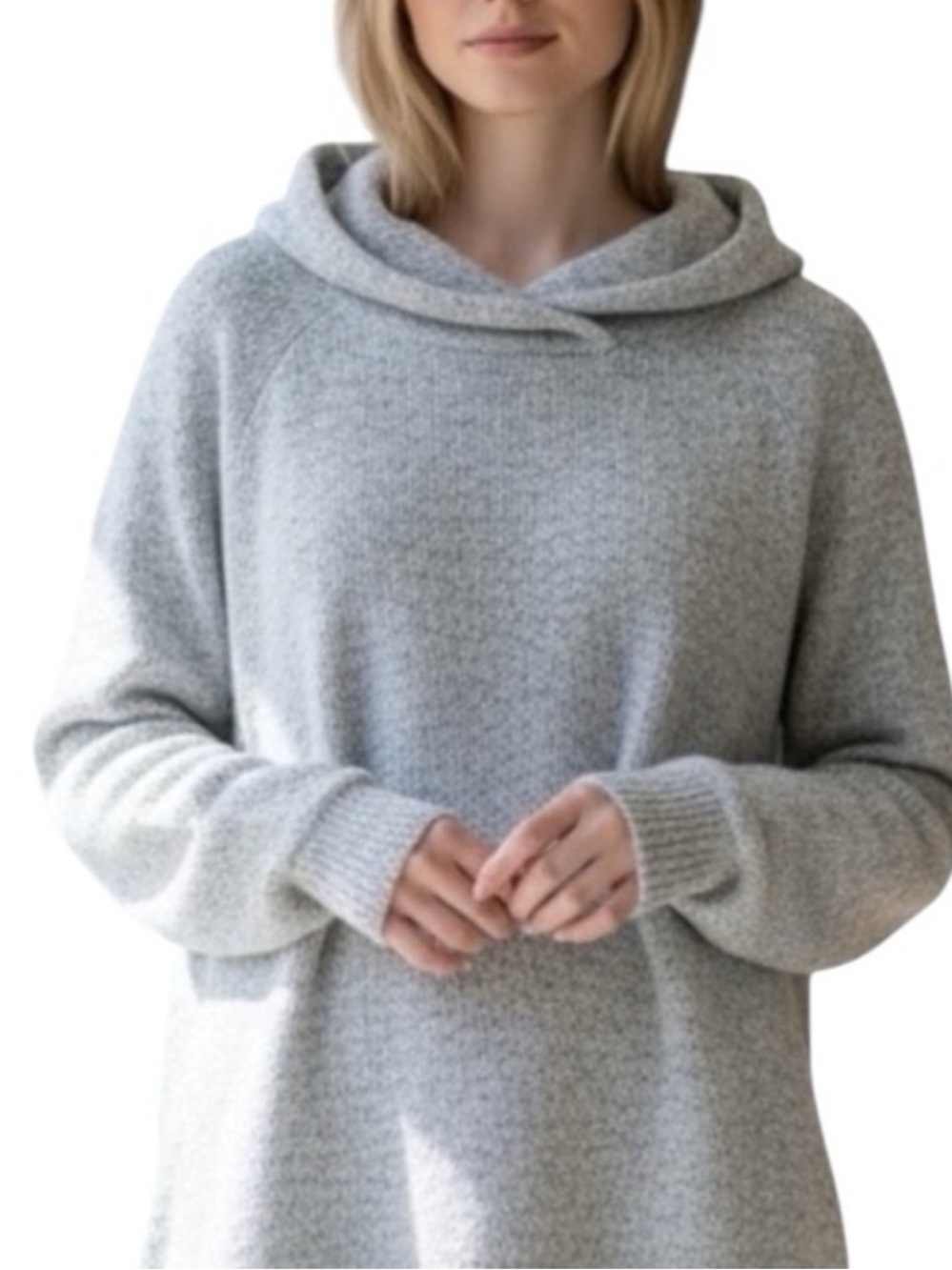 LOFT Light Gray Hooded Women's Sweater Size Small